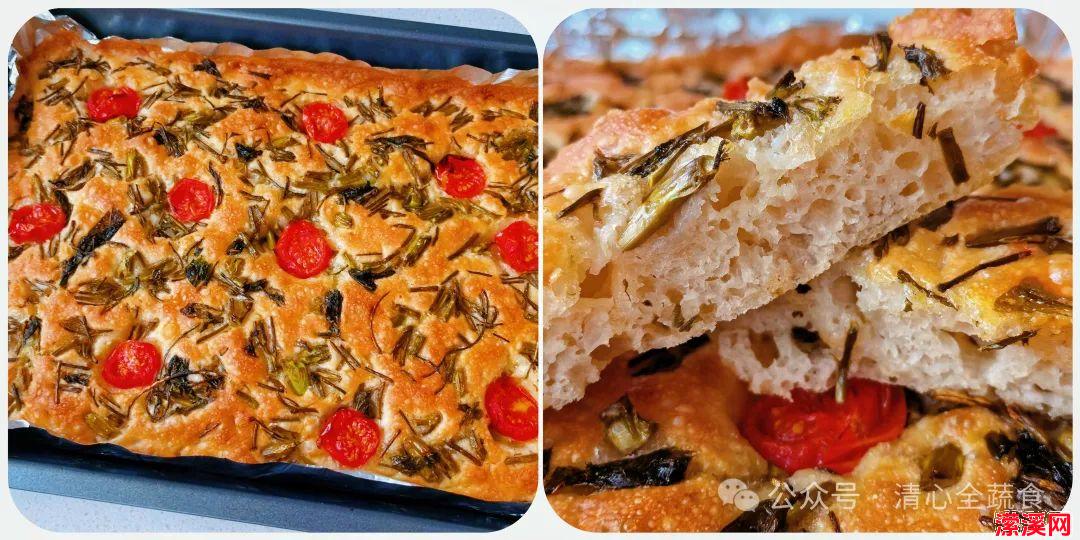 纯素 香椿芽佛卡夏面包的做法和配方 好吃又好玩～