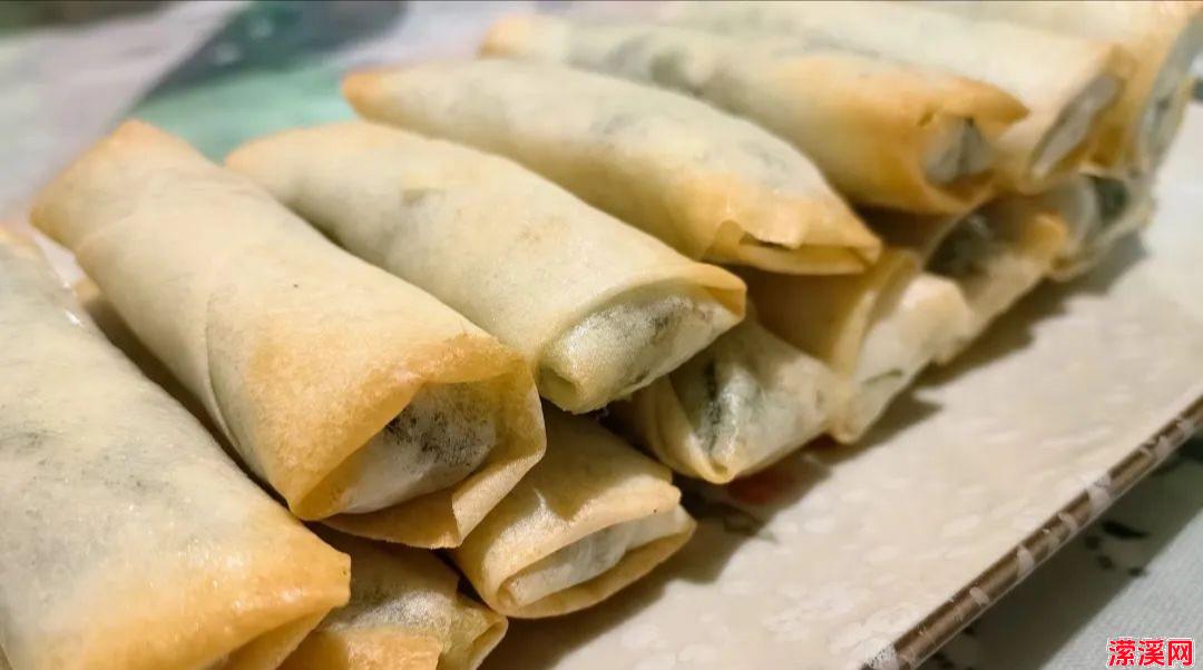 纯素马兰头豆干春卷 空气炸锅版 简单 少油