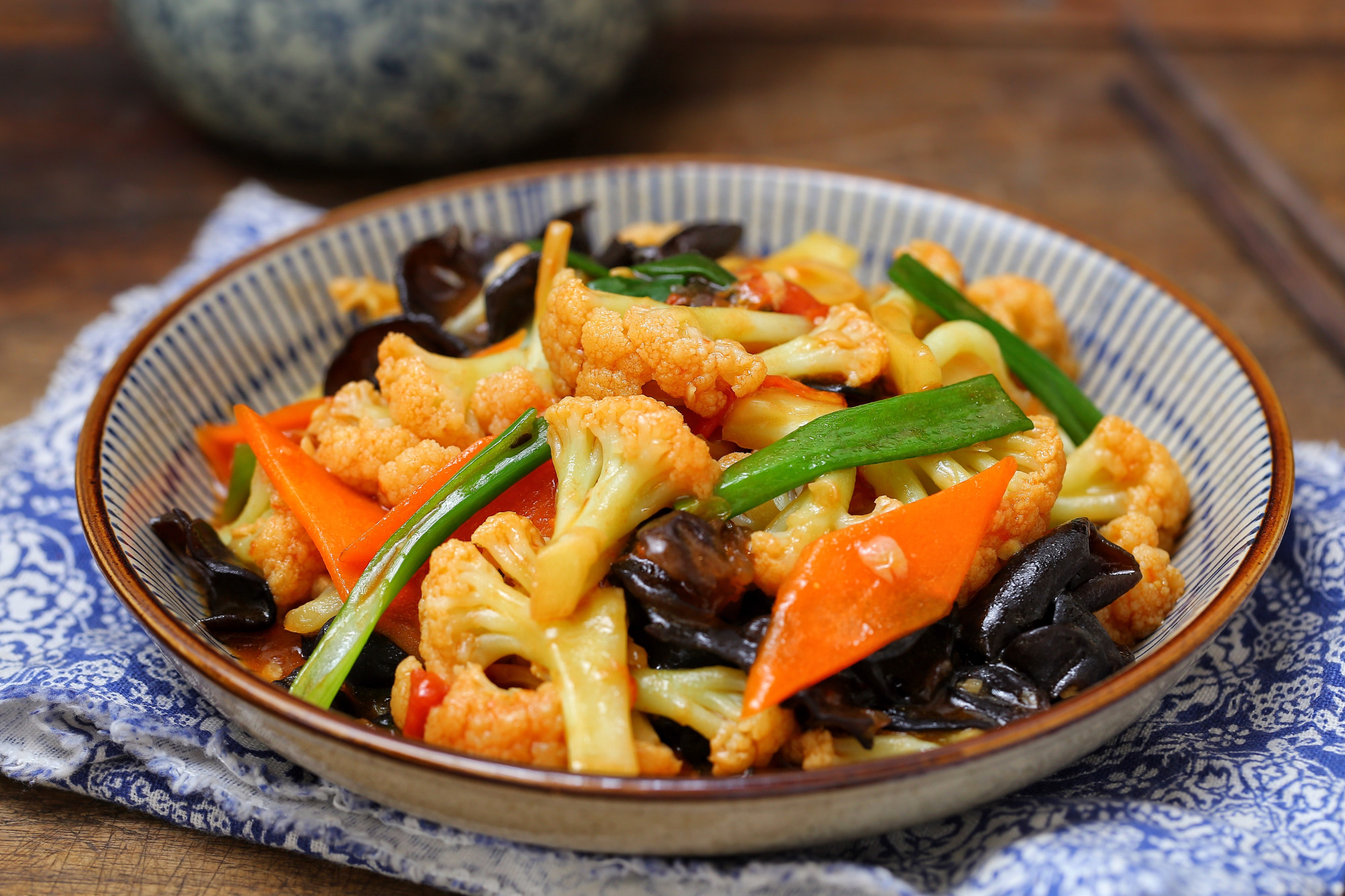 素炒花菜最正确的方法,干煸花菜的做法